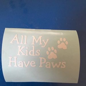 Pet vinyl decal